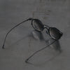 Rigards x ZIGGY CHEN RG1943ZC Titanium Magnetic Clip-On Sunglasses (RG-RG1943ZC-GHKQHJLSH) with antique black frame and black frame, light grey gradient lenses and dark grey lenses